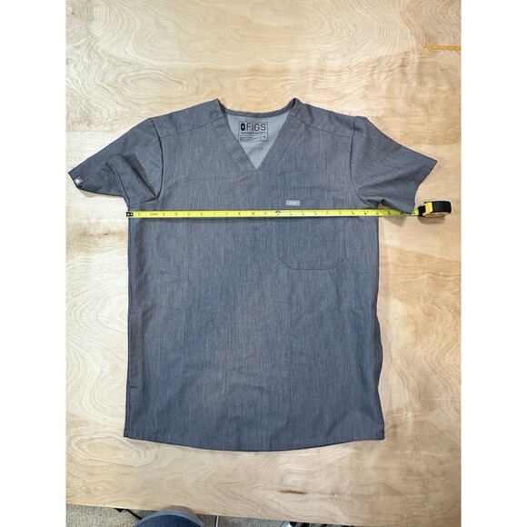 Figs Technical Collection Men's Extra Small Chisec Three-Pocket Scrub Top Gray - Picture 5 of 11